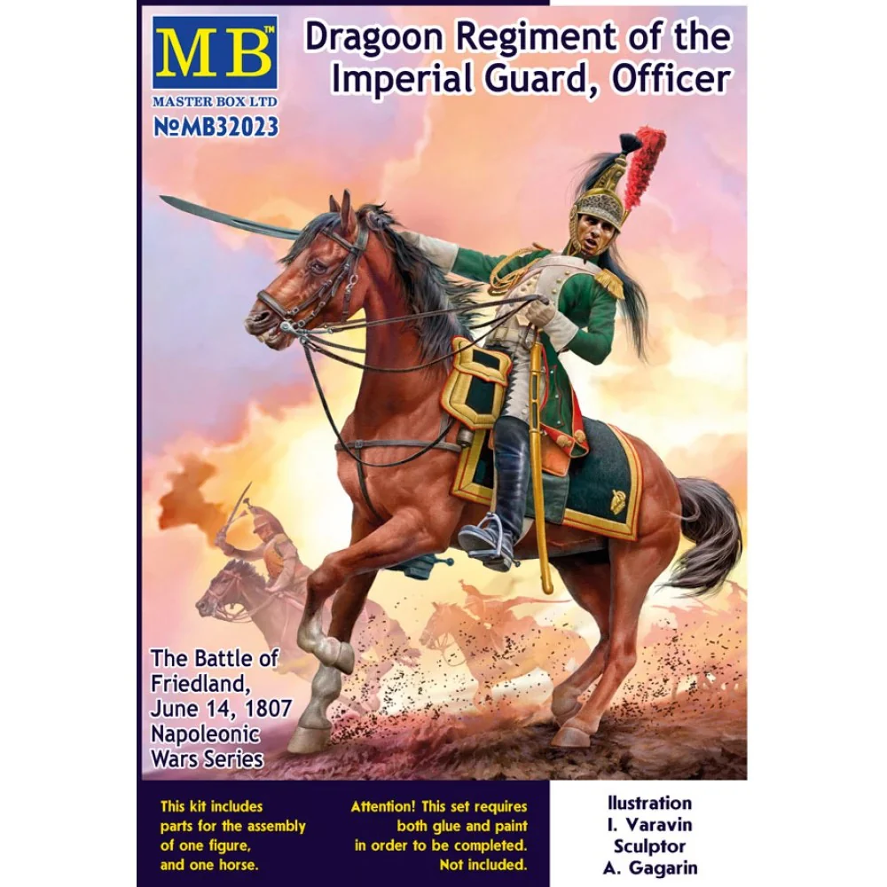 Master box 32023 1/32 32023 Dragoon of the Imperial Guard, Battle of Friedland, June 14, 1807. Officer / Senior Sergeant
