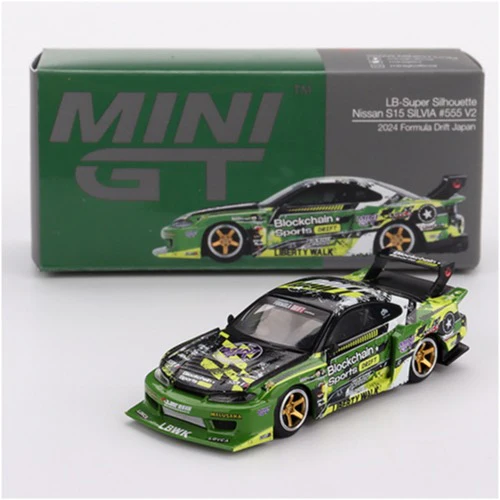 Mini GT MGT00823-R 1/64 Nissan LB-Super Silhouette S15 SILVIA #555 V2  2024 Formula Drift Japan - Image 3