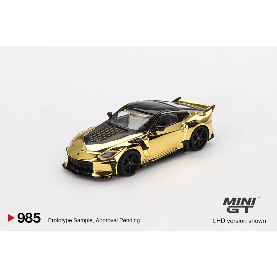 Mini GT MGT00985-R 1/64 Nissan Z VeilSide FZ400 Gold Chrome - Image 2