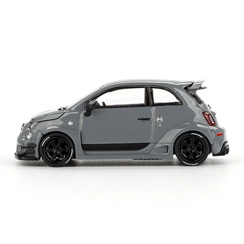 Mini GT MGT00995-R 1/64 Abarth 595 LB-WORKS x Abas Works Grey - Image 3