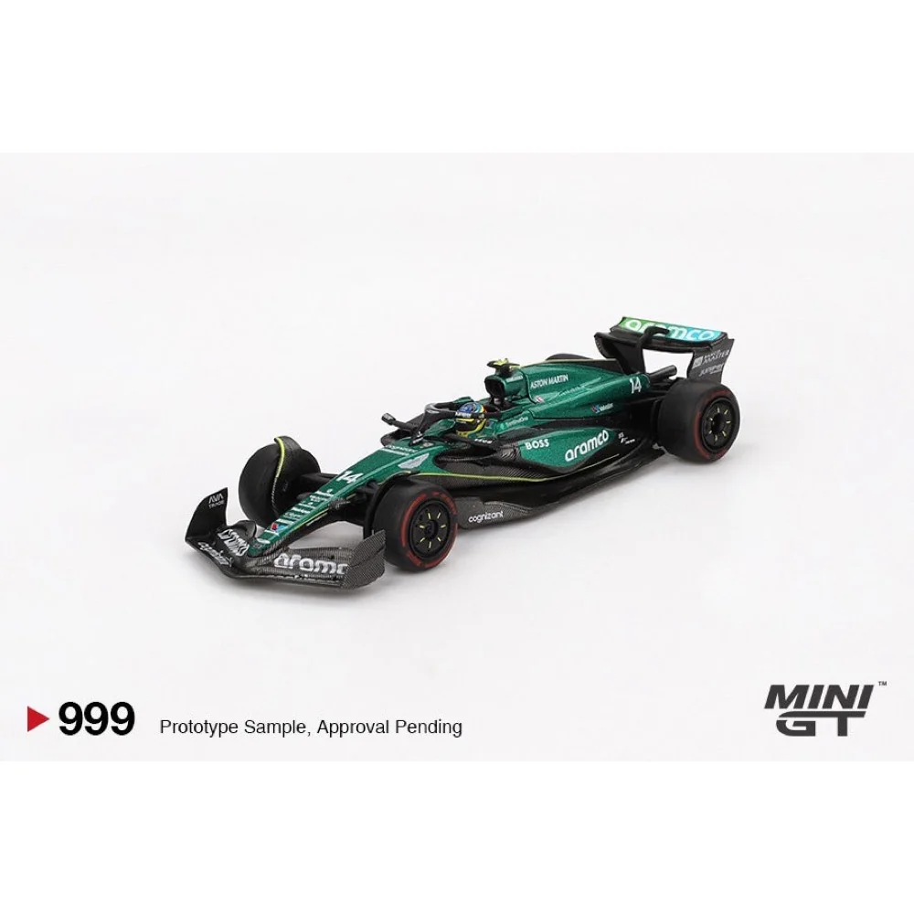 Mini GT MGT00999-L Aston Martin AMR24 - #14 Fernando Alonso - 2024 F1 2024 Bahrain GP