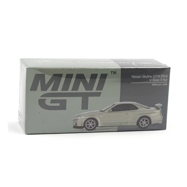 Mini GT MGT01003-R Nissan Skyline GT-R (R34) V-Spec II Nür - Millenium Jade - Image 8