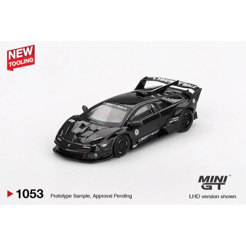 Mini GT MGT01053-L Lamborghini Lb-Silhouette Works Murcielago Gt Evo Black - Image 2
