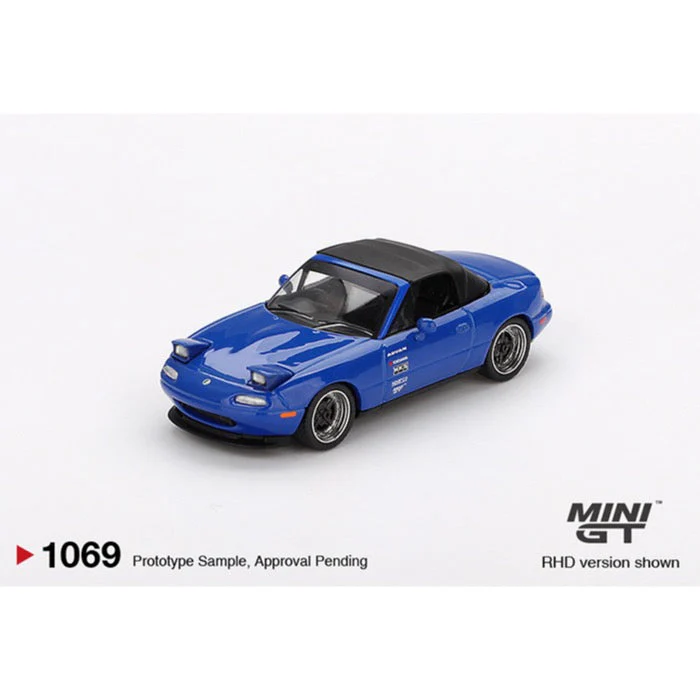 Mini GT MGT01069-R 1/64 Mazda Miata MX-5 (NA) Tuned Version Dark Blue - Image 2
