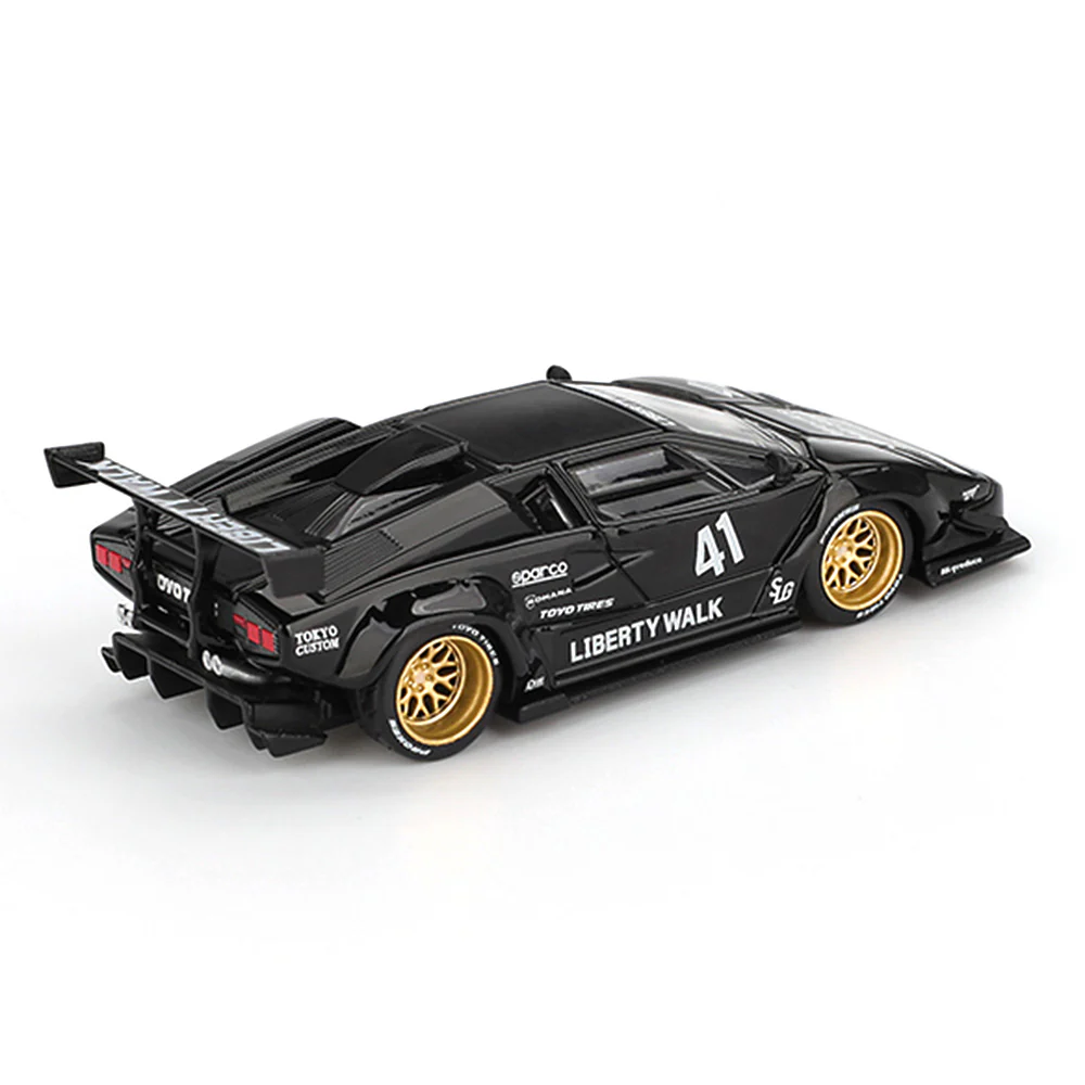 Mini GT MGT01081-L 1/64 Lamborghini Countach LB-Works Black - Image 2