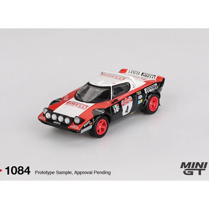 Mini GT MGT01084-L 1/64 Lancia Stratos HF No.4 1978 Rally Sanremo Winner - Image 4