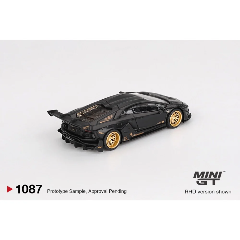 Mini GT MGT01087-R 1/64 LB Works Lamborghini Aventador Limited Edition Matte Black - Image 3