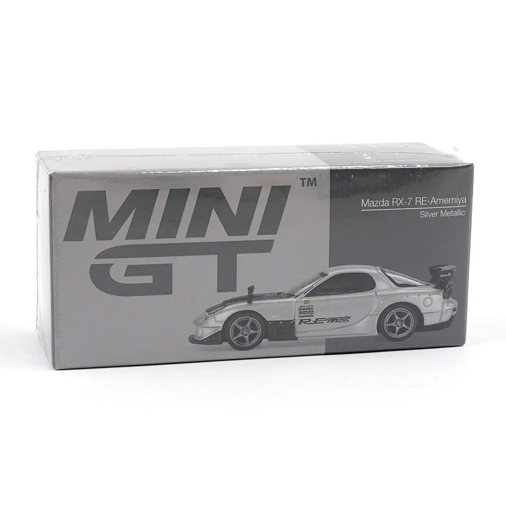 Mini GT MGT01106-R 1/64 Mazda RX-7 RE-Amemiya Silver Metallic - Image 4