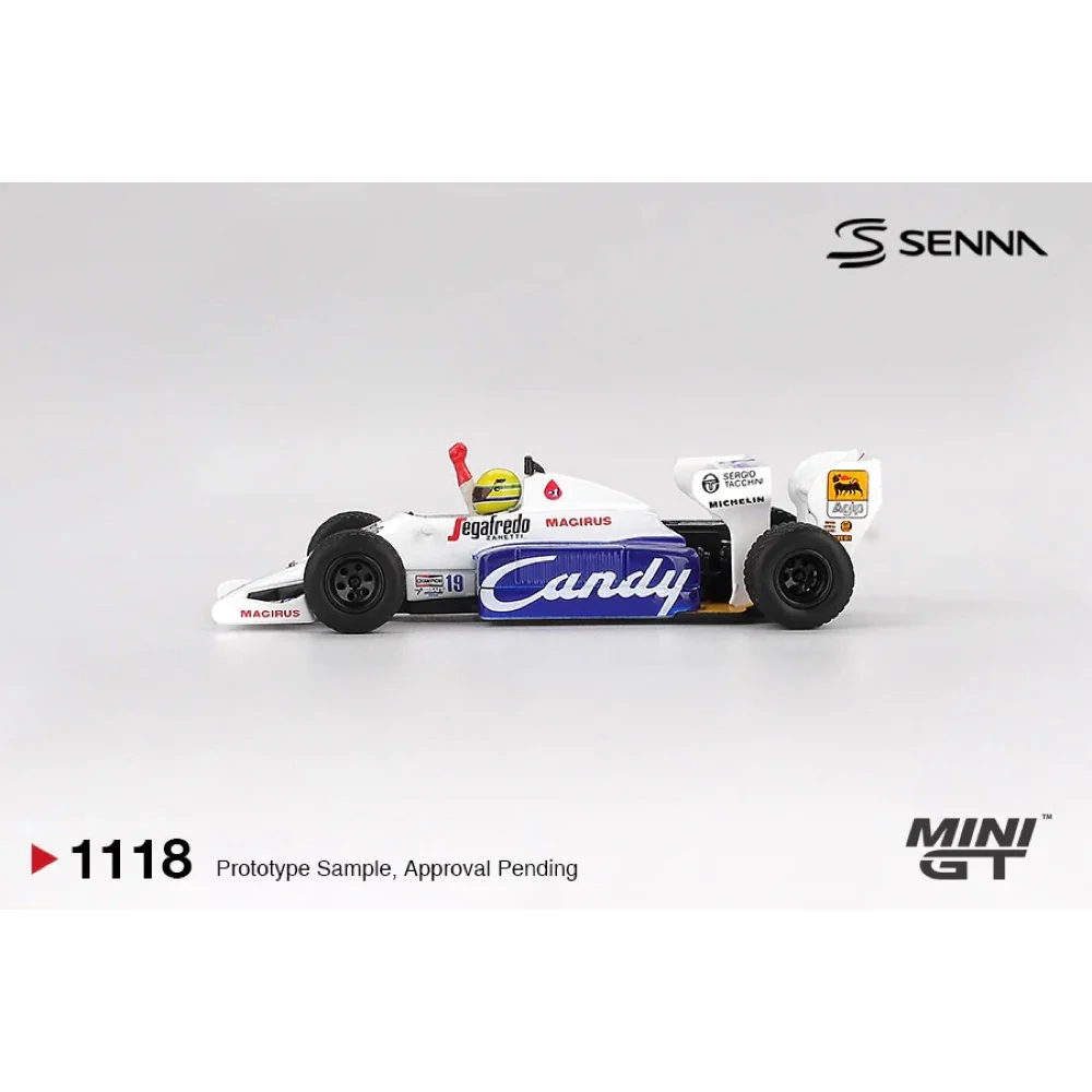 Mini GT MGT01118-BL Toleman TG184 No.19 Ayrton Senna 1984 Monaco Grand Prix 2nd Place - Image 2