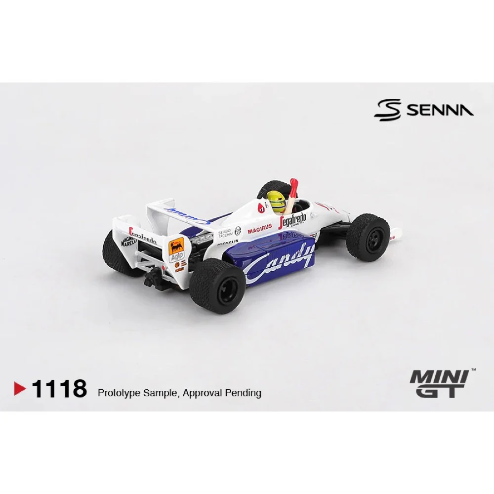 Mini GT MGT01118-BL Toleman TG184 No.19 Ayrton Senna 1984 Monaco Grand Prix 2nd Place - Image 3