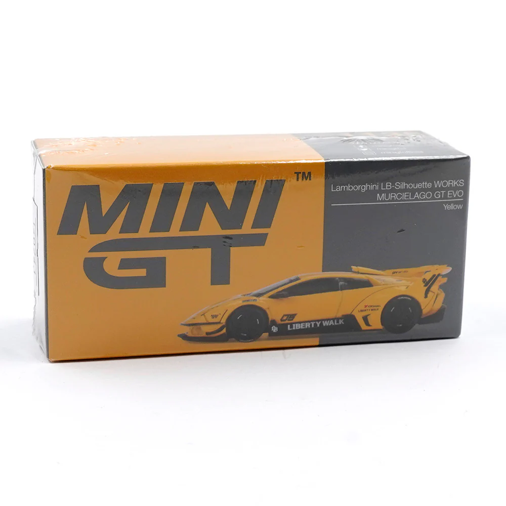 Mini GT MGT01135-R 1/64 LB-Silhouette WORKS MURCIELAGO GT Evo Yellow - Image 4