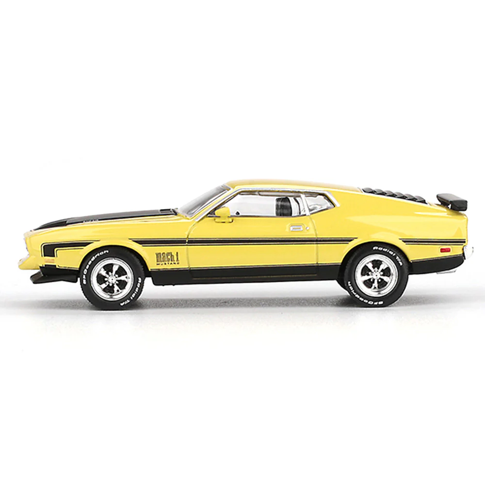 Mini GT MGT01139-L 1/64 Ford Mustang Mach1 Grabber Yellow - Image 3