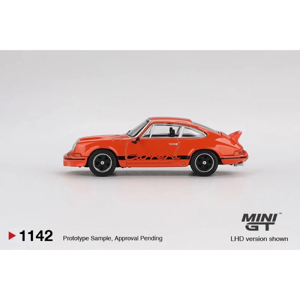 Mini GT MGT01142-R 1/64 Porsche 911 Carrera RS 2.7 Tangerine with Black Livery - Image 3