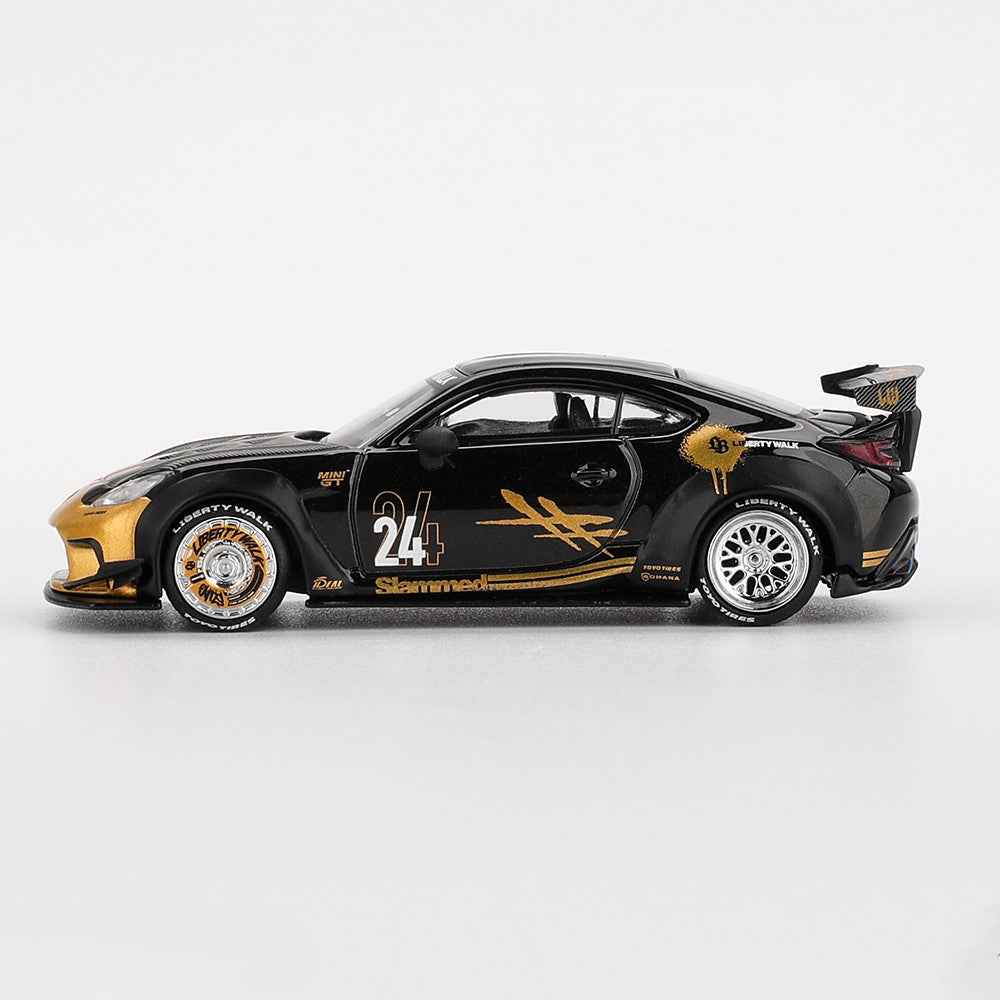 Mini GT MGT01149-R 1/64 Toyota GR86 LB Nation Black / Gold - Image 3
