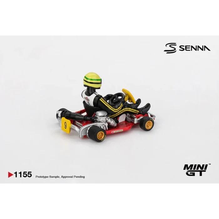 Mini GT MGT01155-BL 1/64 Senna Kart Formula K No.9 Ayrton Senna da Silva 1981 Karting World Championship - Image 2
