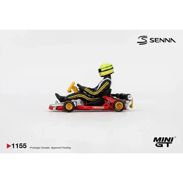 Mini GT MGT01155-BL 1/64 Senna Kart Formula K No.9 Ayrton Senna da Silva 1981 Karting World Championship - Image 3