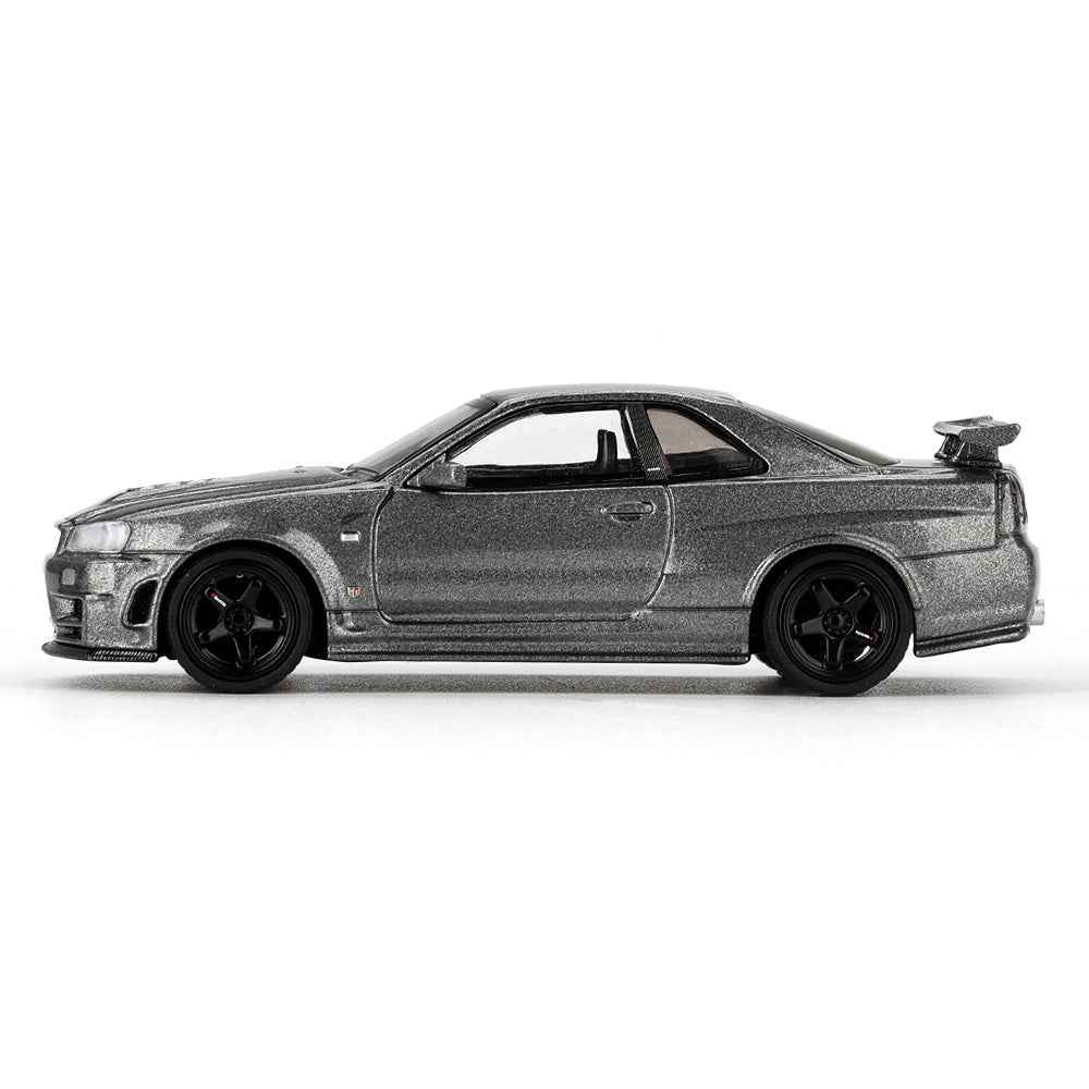 Mini GT MGT01160-R 1/64 Nissan Skyline GT-R Dark Metal Gray NISMO BNR34 CRS Version - Image 3