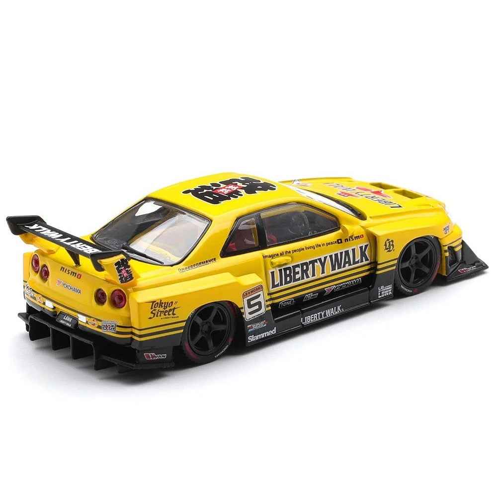 Mini GT MGT01182-R 1/64 Nissan LB-ER34 Super Silhouette Skyline Sport Yellow - Image 3