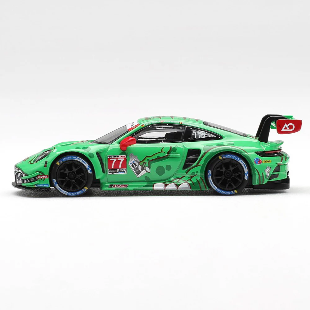 Mini GT MGT01218-L Porsche 911 GT3 R (992) No.77 AO Racing 2025 IMSA Sebring 12 Hrs Class Winner - Image 2