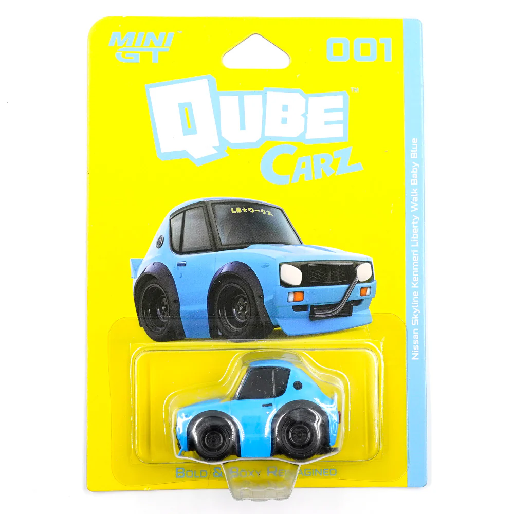 Mini GT QZ00101-BL QubeCarz Nissan Skyline Kenmeri Liberty Walk Baby Blue - Image 3