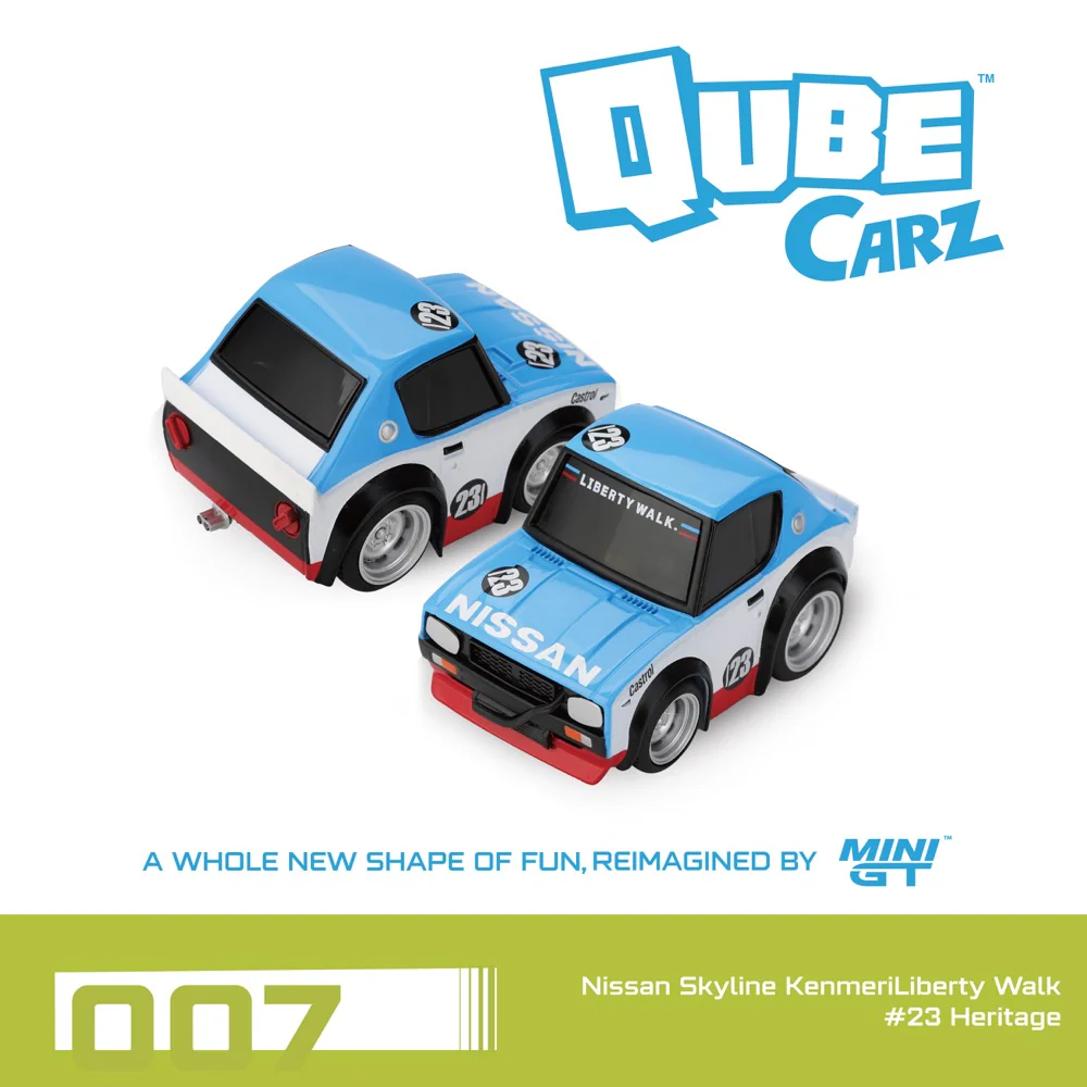 Mini GT QZ00102-BL Qube Carz Nissan Skyline Kenmeri Liberty Walk No.23 Heritage - Image 2