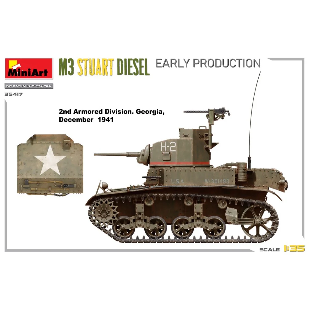 MiniArt 1/35 M3 Stuart Diesel Early Production - Image 3