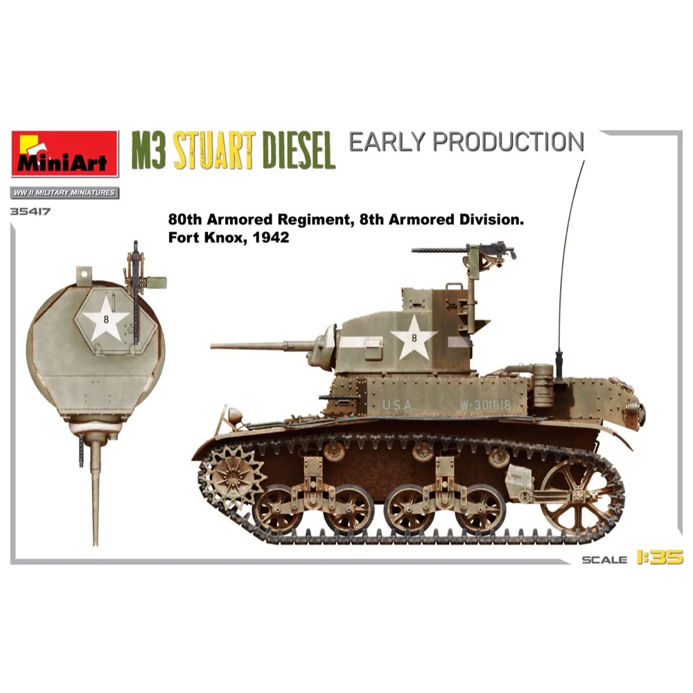 MiniArt 1/35 M3 Stuart Diesel Early Production - Image 5
