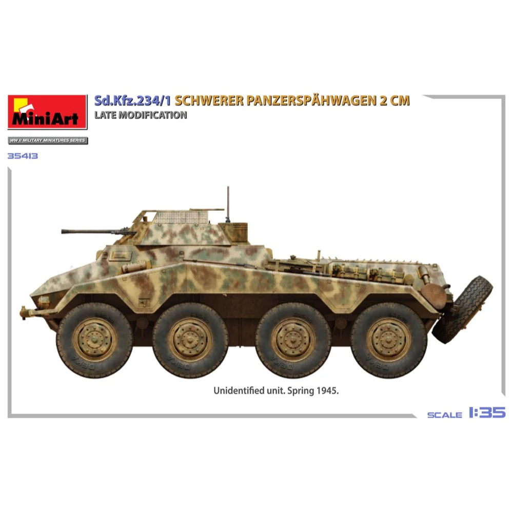 MiniArt 35413 1/35 Sd.Kfz.234/1 Schwerer Panzerspähwagen (2 cm). Late Mod - Image 5