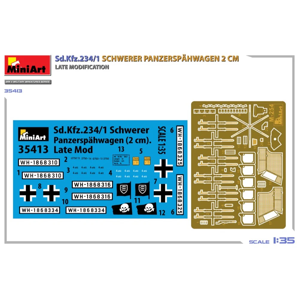 MiniArt 35413 1/35 Sd.Kfz.234/1 Schwerer Panzerspähwagen (2 cm). Late Mod - Image 8