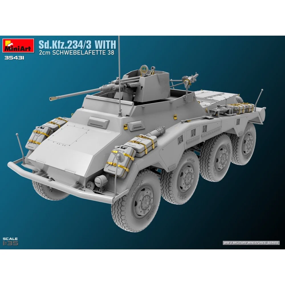 MiniArt 35431 1/35 Sd.Kfz.234/3 With 2cm Schwebelafette 38 - Image 10