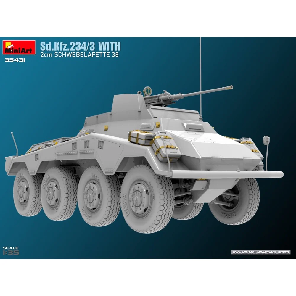 MiniArt 35431 1/35 Sd.Kfz.234/3 With 2cm Schwebelafette 38 - Image 11