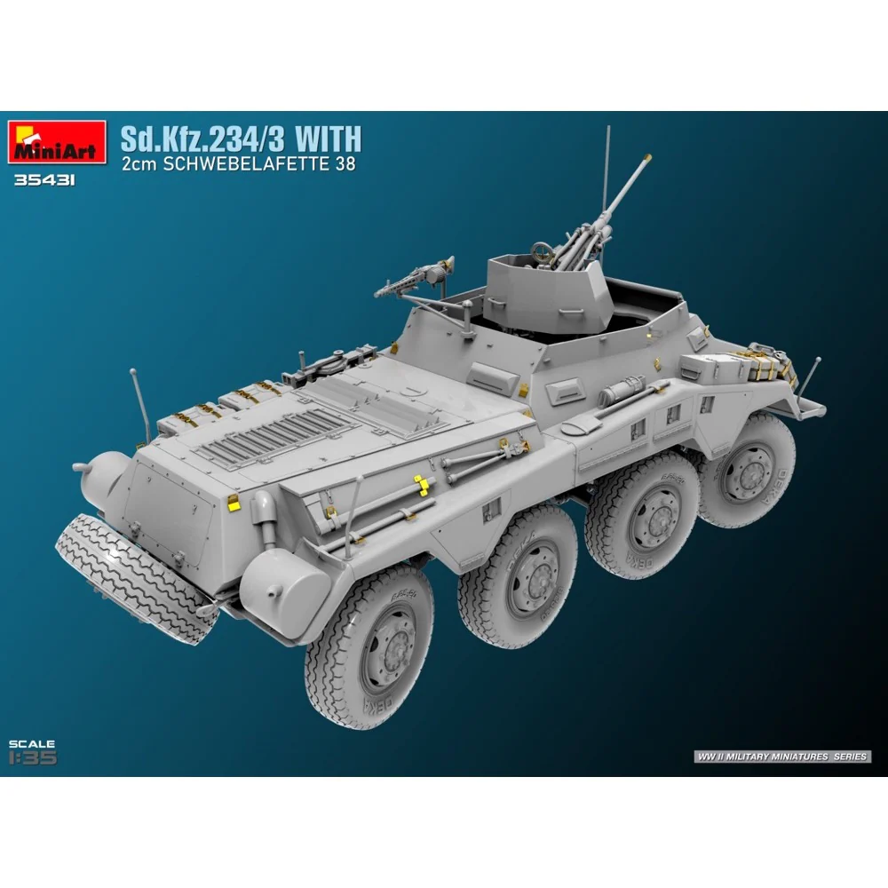 MiniArt 35431 1/35 Sd.Kfz.234/3 With 2cm Schwebelafette 38 - Image 3