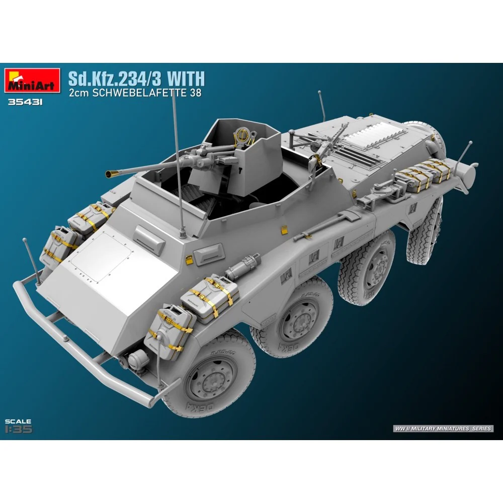 MiniArt 35431 1/35 Sd.Kfz.234/3 With 2cm Schwebelafette 38 - Image 4