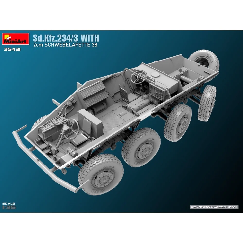 MiniArt 35431 1/35 Sd.Kfz.234/3 With 2cm Schwebelafette 38 - Image 8