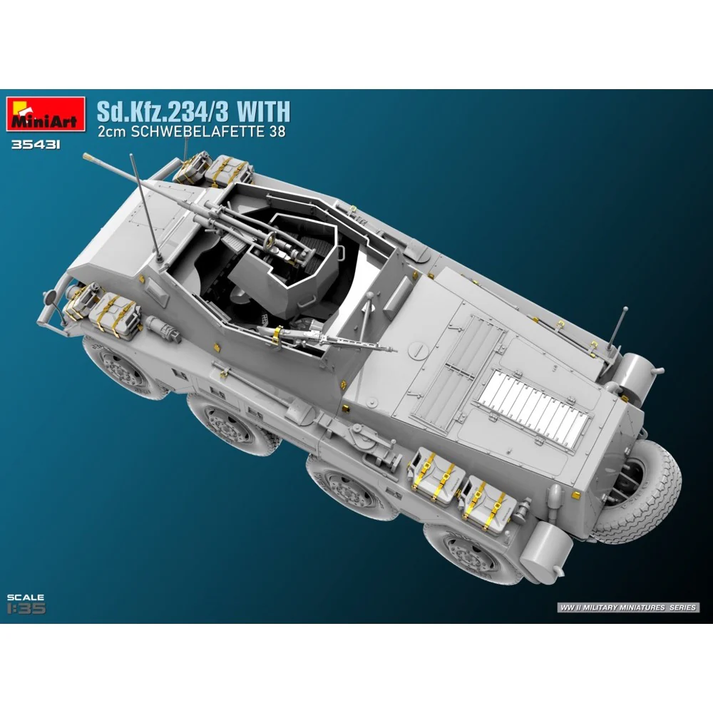 MiniArt 35431 1/35 Sd.Kfz.234/3 With 2cm Schwebelafette 38 - Image 9