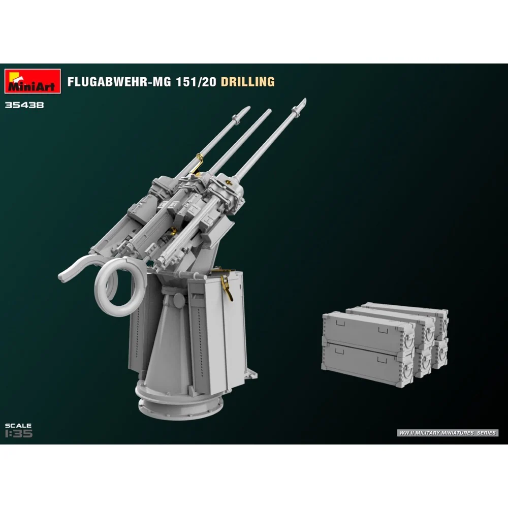 MiniArt 35438 1/35 Flugabwehr-MG 151/20 Drilling - Image 3