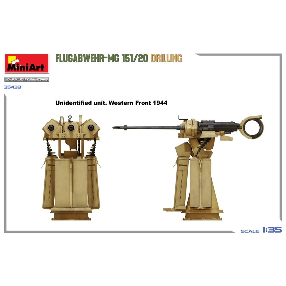MiniArt 35438 1/35 Flugabwehr-MG 151/20 Drilling - Image 7