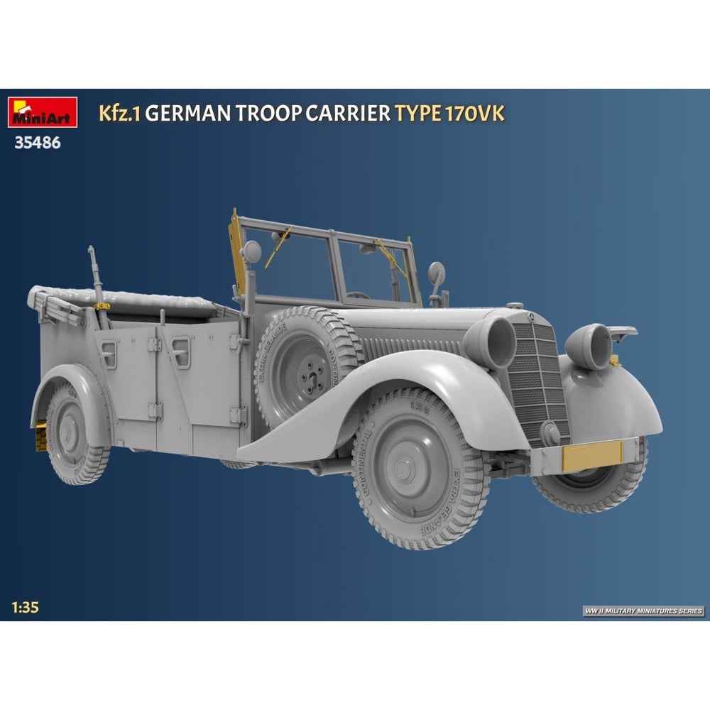 Miniart 35486 1/35 Kfz.1 German Troop Carrier Type 170VK - Image 2