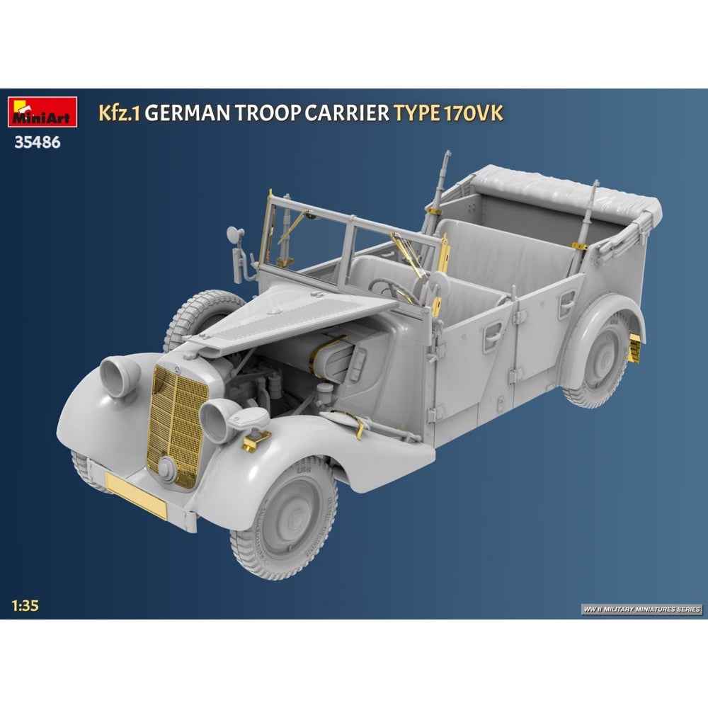 Miniart 35486 1/35 Kfz.1 German Troop Carrier Type 170VK - Image 5