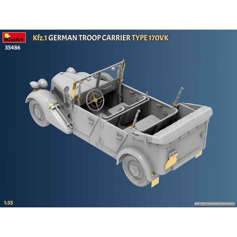 Miniart 35486 1/35 Kfz.1 German Troop Carrier Type 170VK - Image 6
