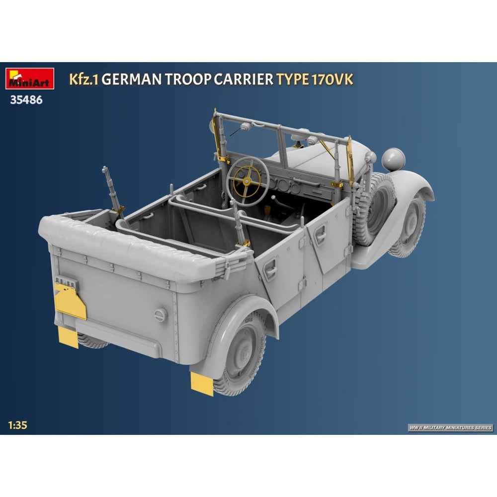 Miniart 35486 1/35 Kfz.1 German Troop Carrier Type 170VK - Image 7