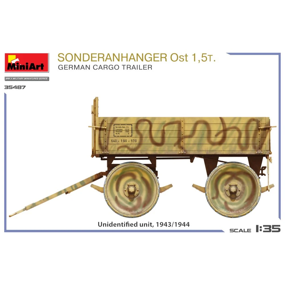 Miniart 35487 Sonderanhanger OST 1,5T. German Cargo Trailer - Image 10