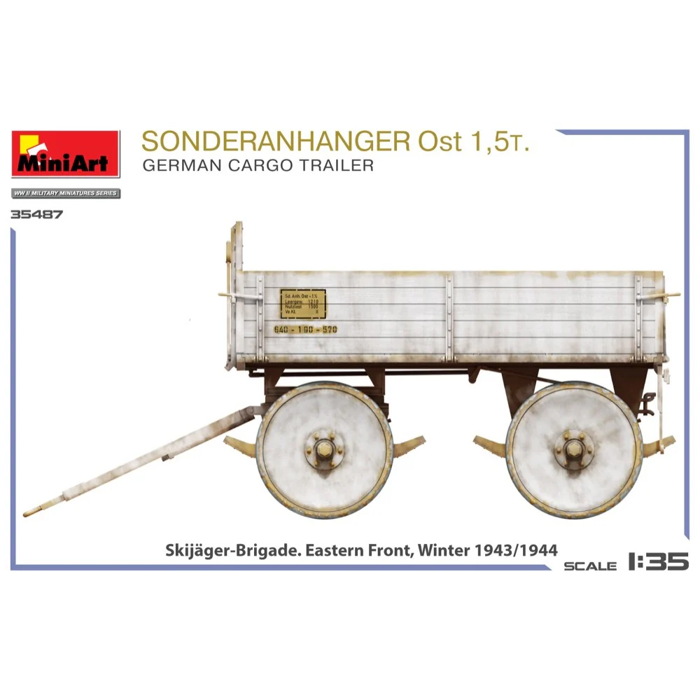 Miniart 35487 Sonderanhanger OST 1,5T. German Cargo Trailer - Image 12