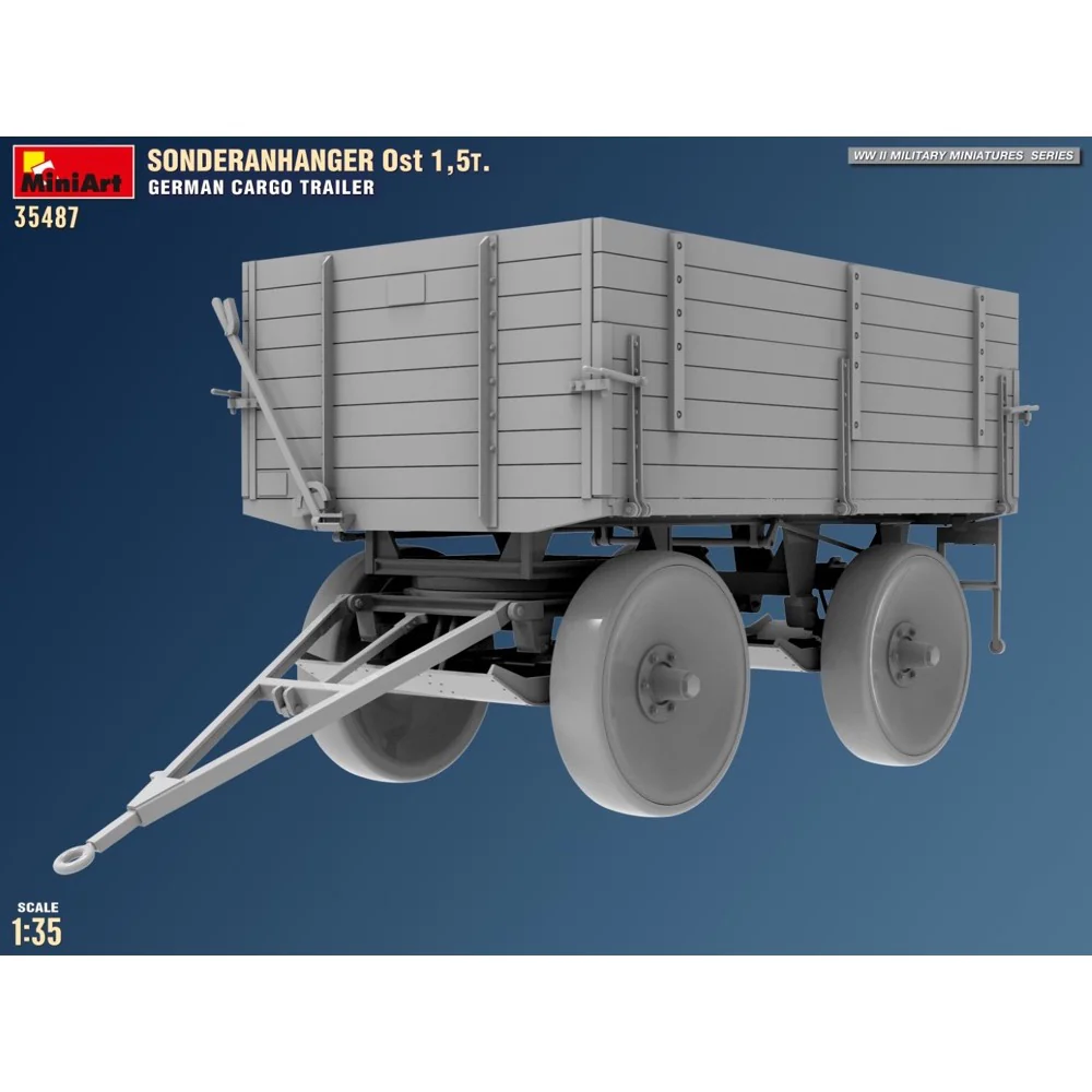 Miniart 35487 Sonderanhanger OST 1,5T. German Cargo Trailer - Image 2