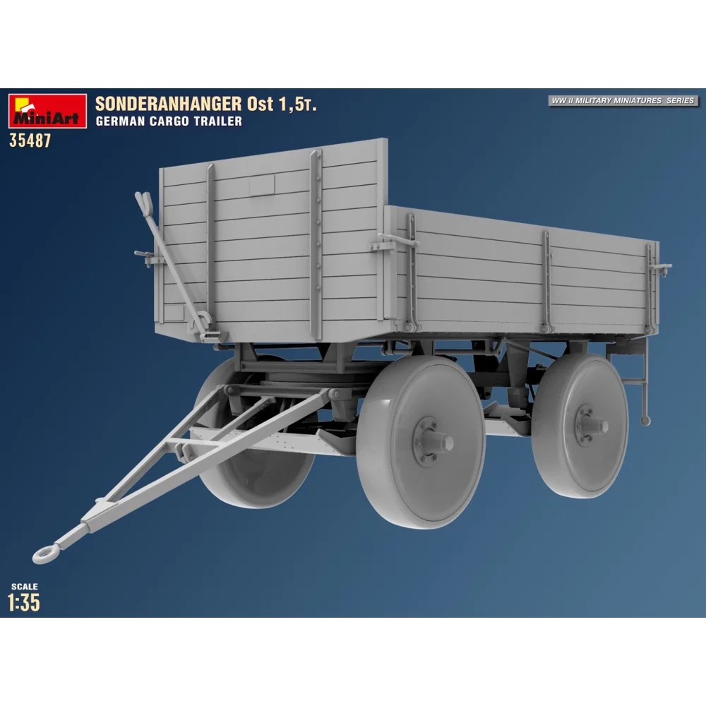 Miniart 35487 Sonderanhanger OST 1,5T. German Cargo Trailer - Image 3