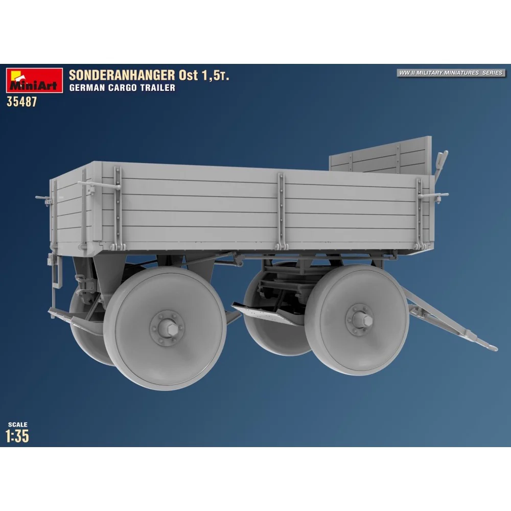 Miniart 35487 Sonderanhanger OST 1,5T. German Cargo Trailer - Image 4