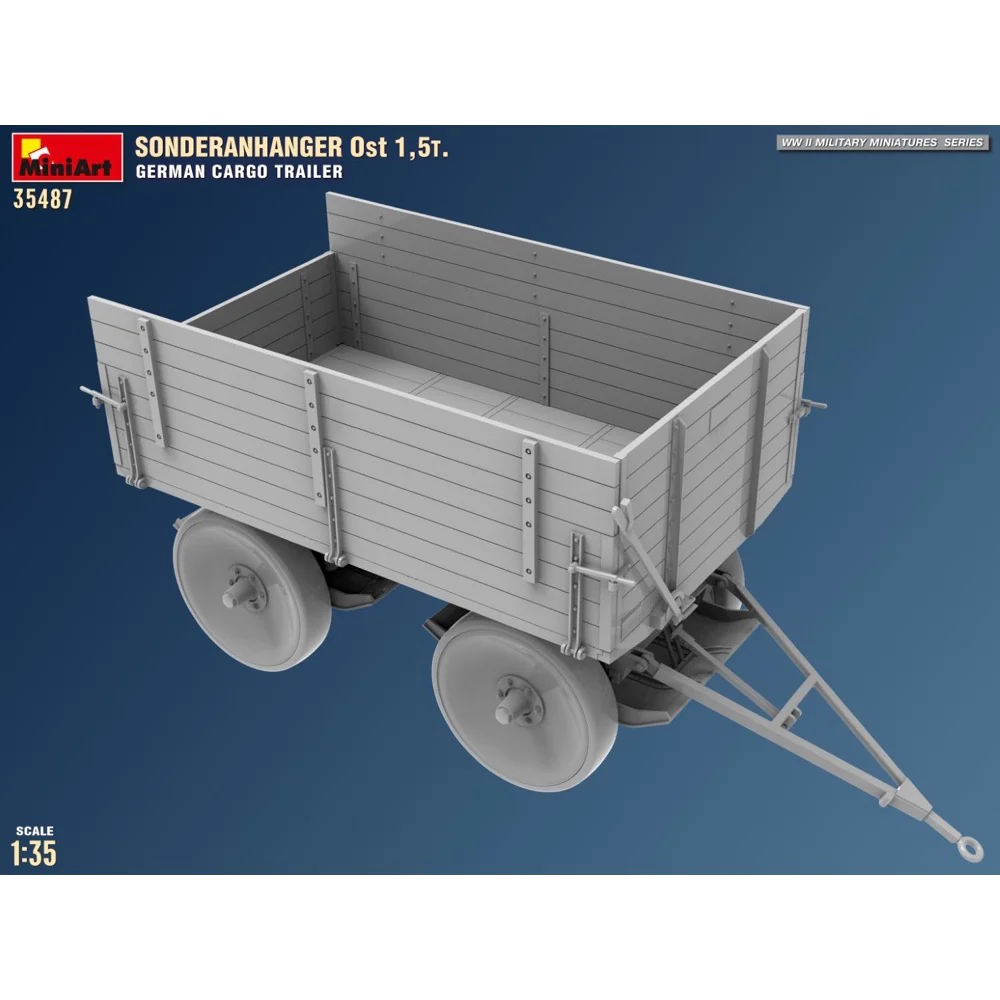 Miniart 35487 Sonderanhanger OST 1,5T. German Cargo Trailer - Image 5