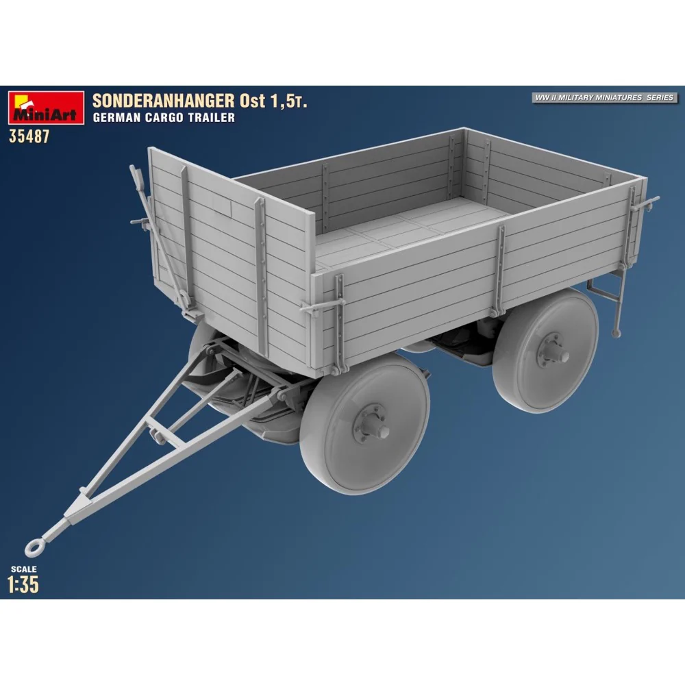 Miniart 35487 Sonderanhanger OST 1,5T. German Cargo Trailer - Image 6
