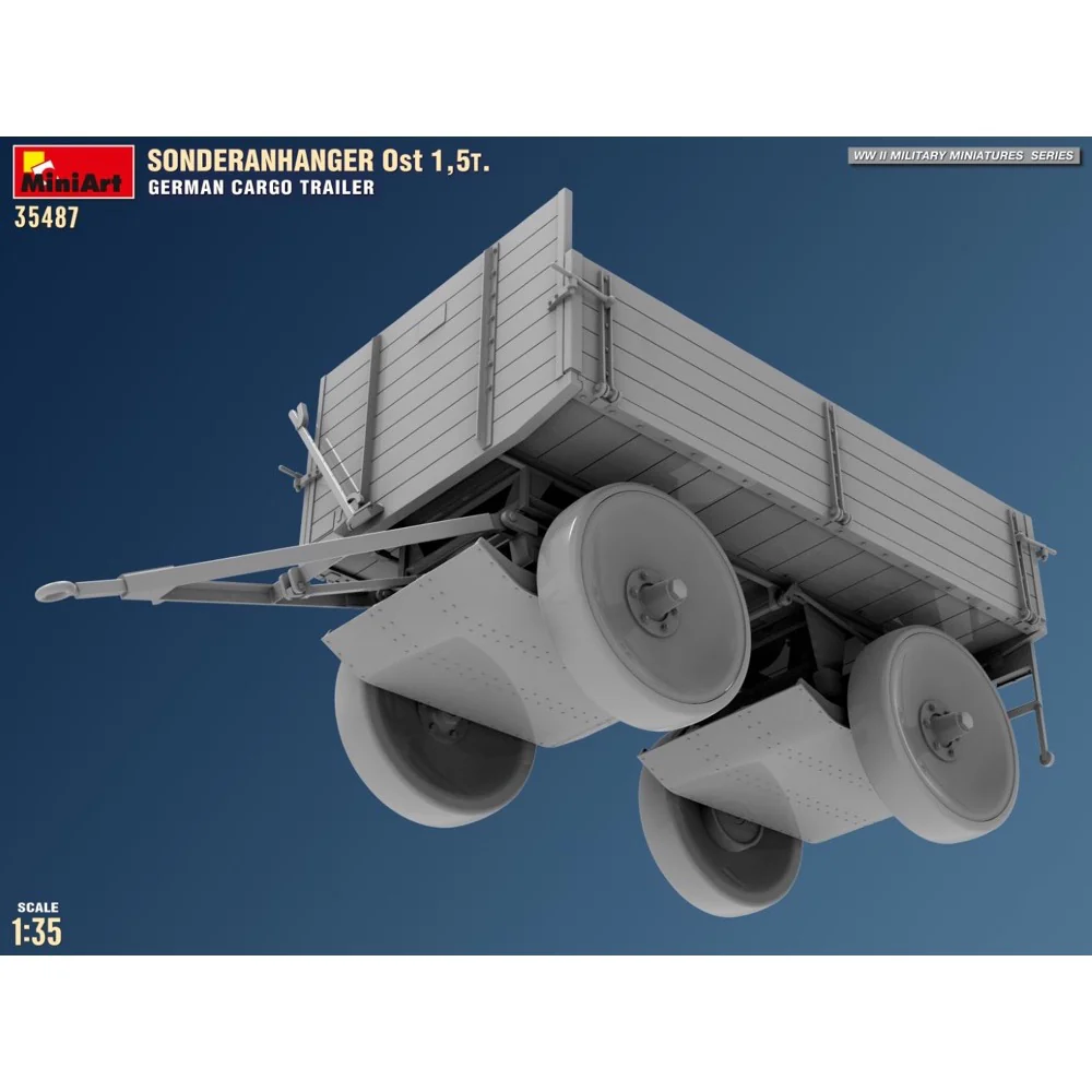 Miniart 35487 Sonderanhanger OST 1,5T. German Cargo Trailer - Image 7