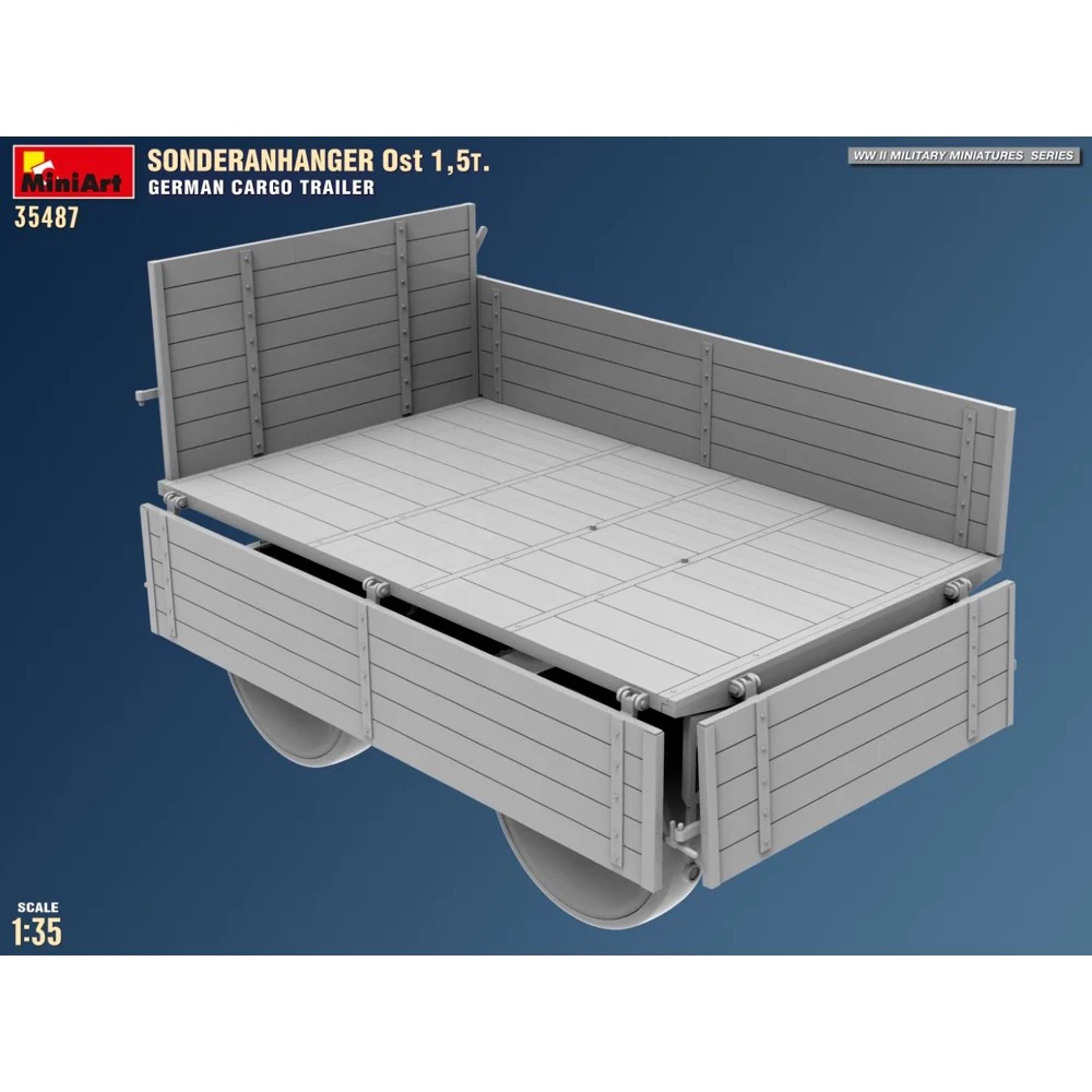 Miniart 35487 Sonderanhanger OST 1,5T. German Cargo Trailer - Image 9